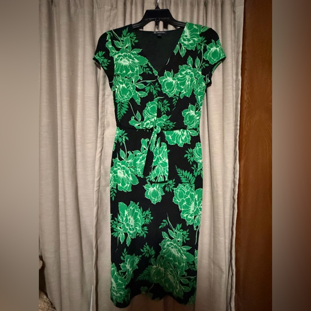 INC International Concepts Green Floral Midi Dress
